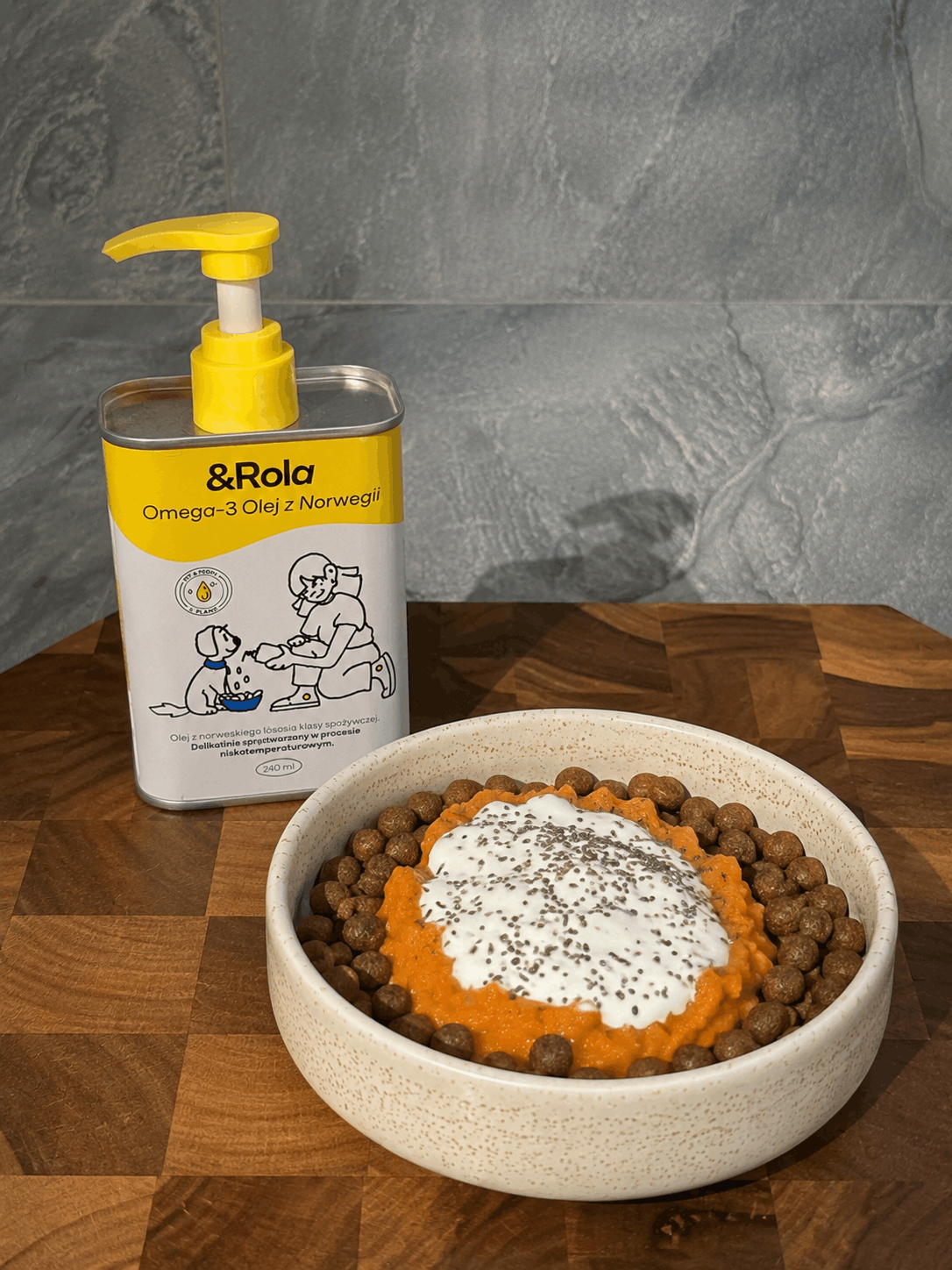 Dyniowe puree z jogurtem dla psów | &Rola